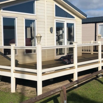 UPVC Front & Side Decking - With Glass Panels  